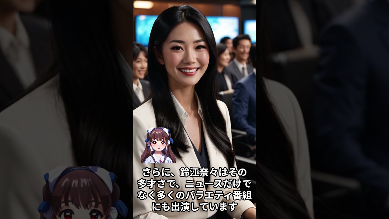 【女子アナウンサーに関する面白雑学】鈴江奈々   日本テレビのアナウンサーで、「news every 」のキャスターを務める。オーストラリアでの留学経験があり、英語が堪能