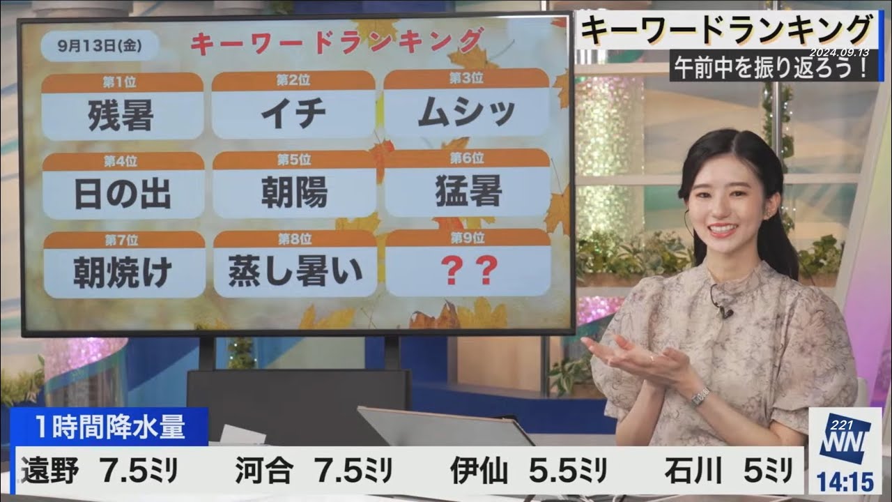 ランキング(2024/09/13金)大島