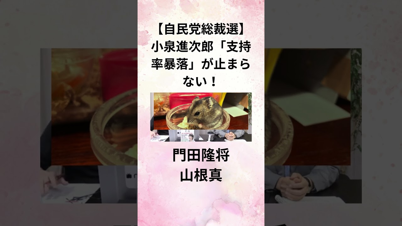 門田隆将【自民党総裁選】小泉進次郎「支持率暴落」が止まらない！