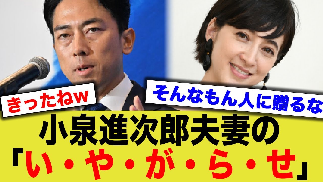 小泉進次郎・滝川クリステル夫妻が贈ったキモ過ぎる出産祝いにネットで総ツッコミが入るw