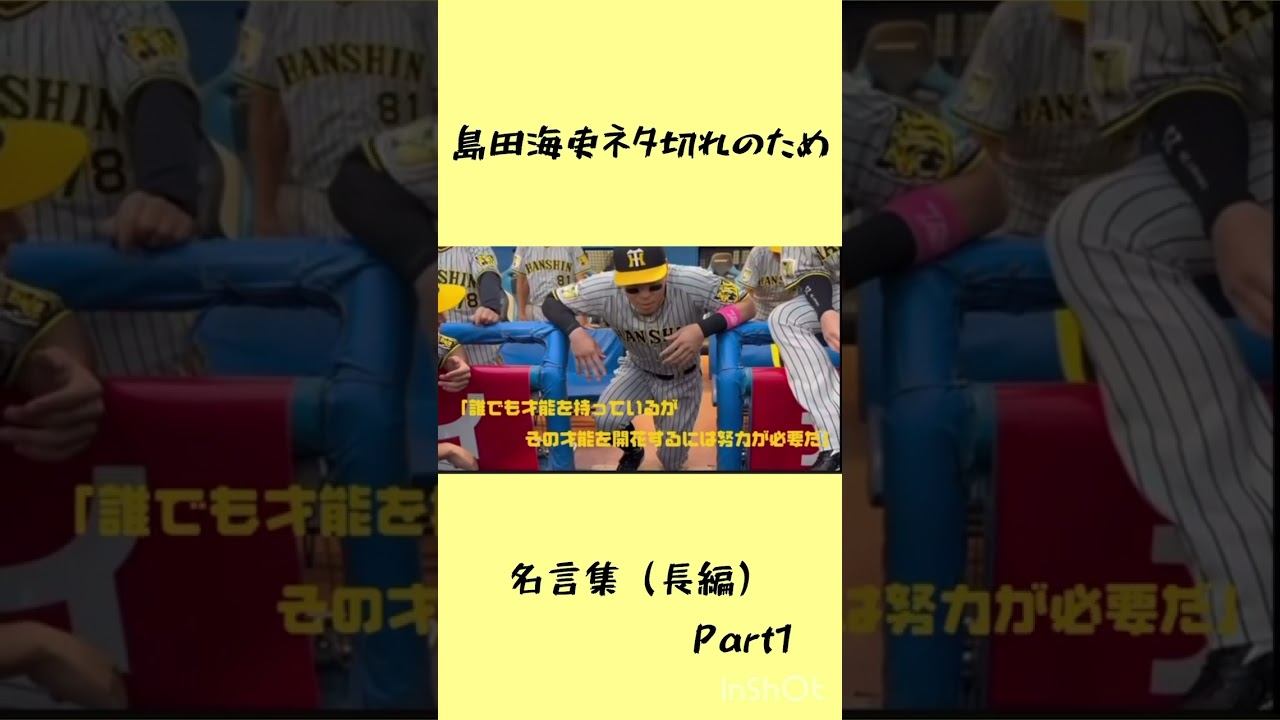 コレで許していただきましょう。by島田海吏 #阪神タイガース