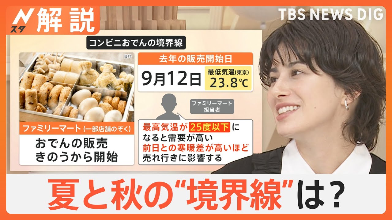 おでん、肉まん、そうめん…夏と秋の境界線は？ やっと秋でも…あす以降も真夏日が復活 油断せず熱中症対策を【Nスタ解説】｜TBS NEWS DIG