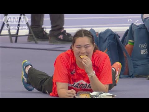 もぐもぐタイム 金メダル・北口榛花のパワー補給は「カステラ」　陸上女子やり投げ(2024年8月11日)