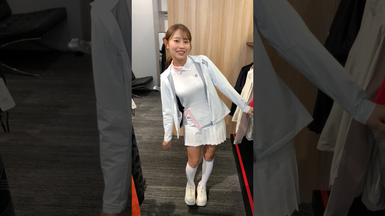 テーラーメイドAWの可愛いコーデにご満悦🥺💖#ゴルフファッション#テーラーメイド#セントフォースゴルフクラブ#高木由梨奈 #ゴルフ#ゴルフ女子#golf