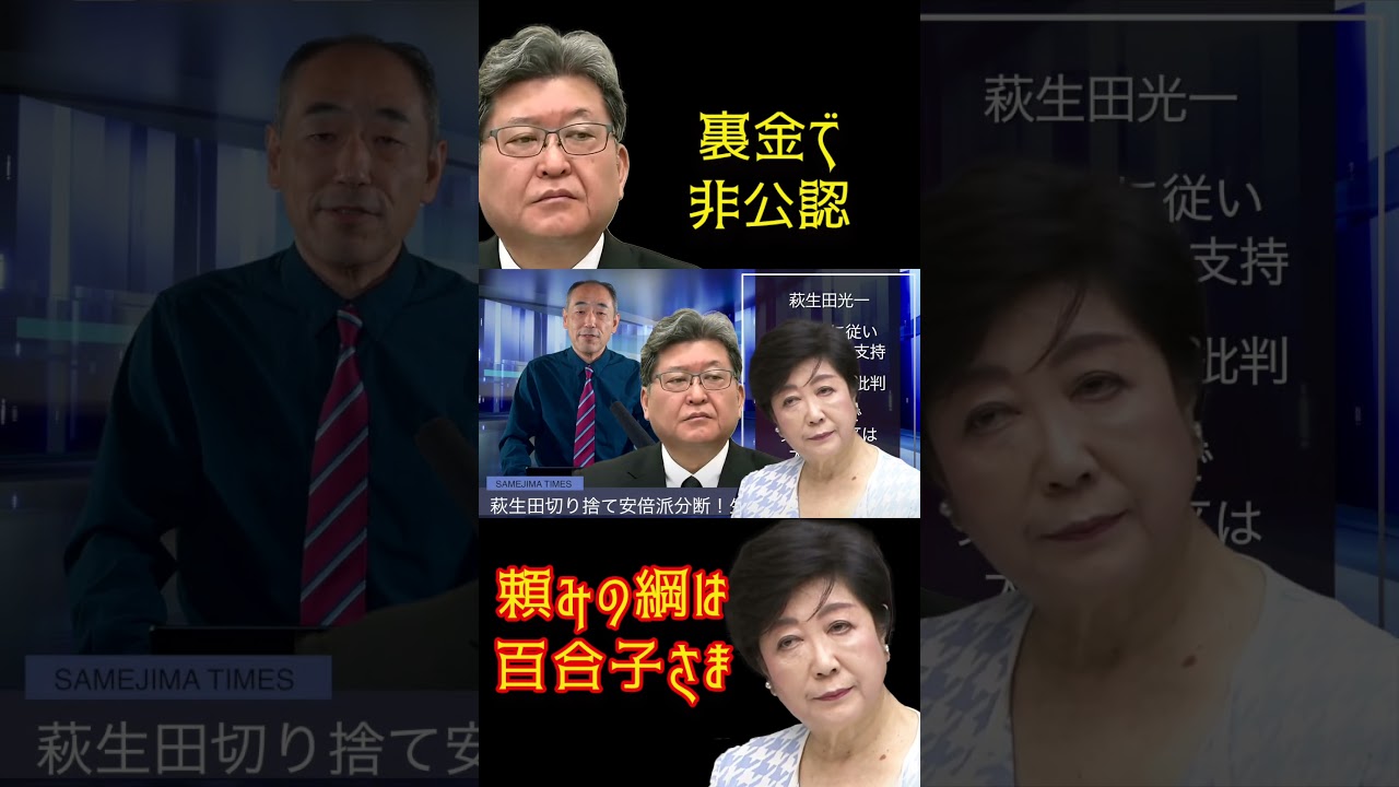@samejimatimes 頼みの綱は百合子様　#小池百合子　##萩生田光一　#公認　#解散　#鮫島タイムス