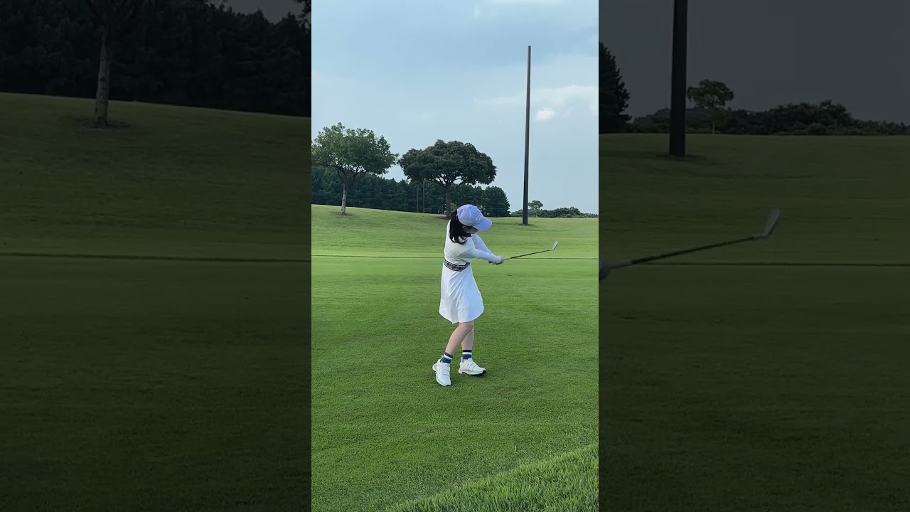 笹井千織のショット⛳✨#golf #ゴルフ#ゴルフ女子#ゴルフ初心者#ゴルフ練習#セントフォースゴルフクラブ#オフショット#笹井千織