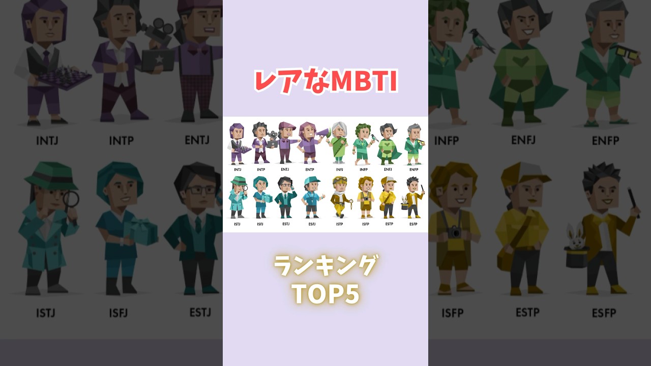あなたは珍しい？レアなMBTI 【MBTIランキングTOP5】#mbti #ランキング #心理学