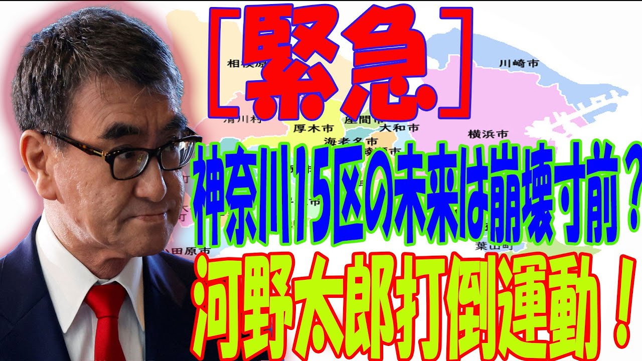 【緊急】河野太郎打倒キャンペーン！神奈川15区の未来は崩壊寸前？