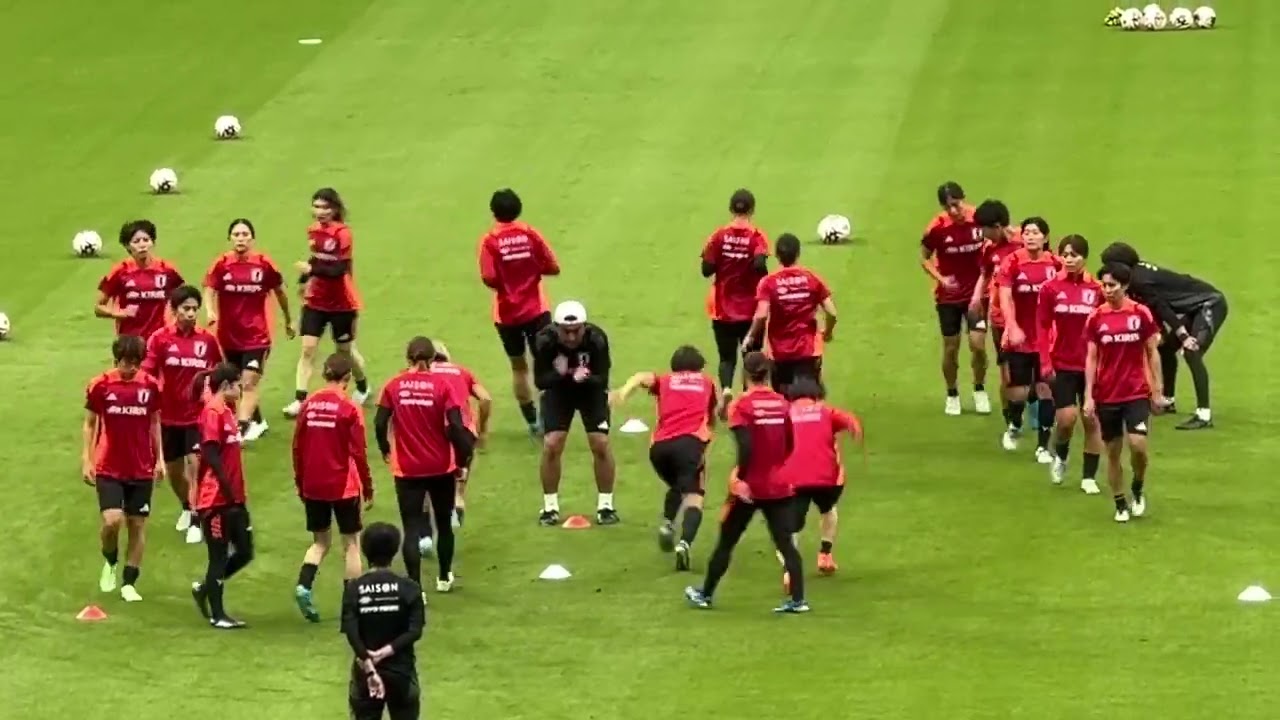 現地より試合前の練習 ウッチーも見守る なでしこジャパンvs 韓国【女子サッカー日本代表 】NADESHIKO JAPAN vs KOREA 2024/10/26