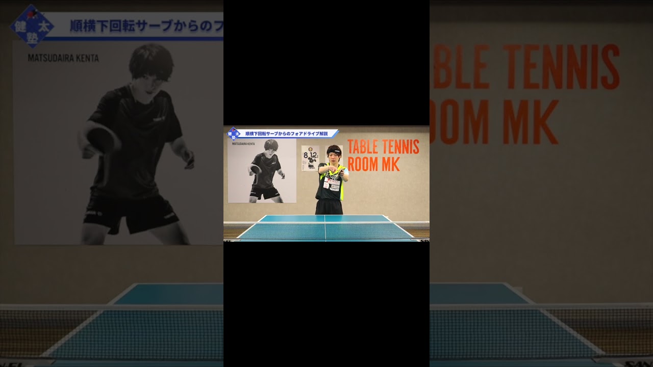 順横下回転のサーブからのフォアドライブのポイント【ワンポイントレッスン#114】#shorts