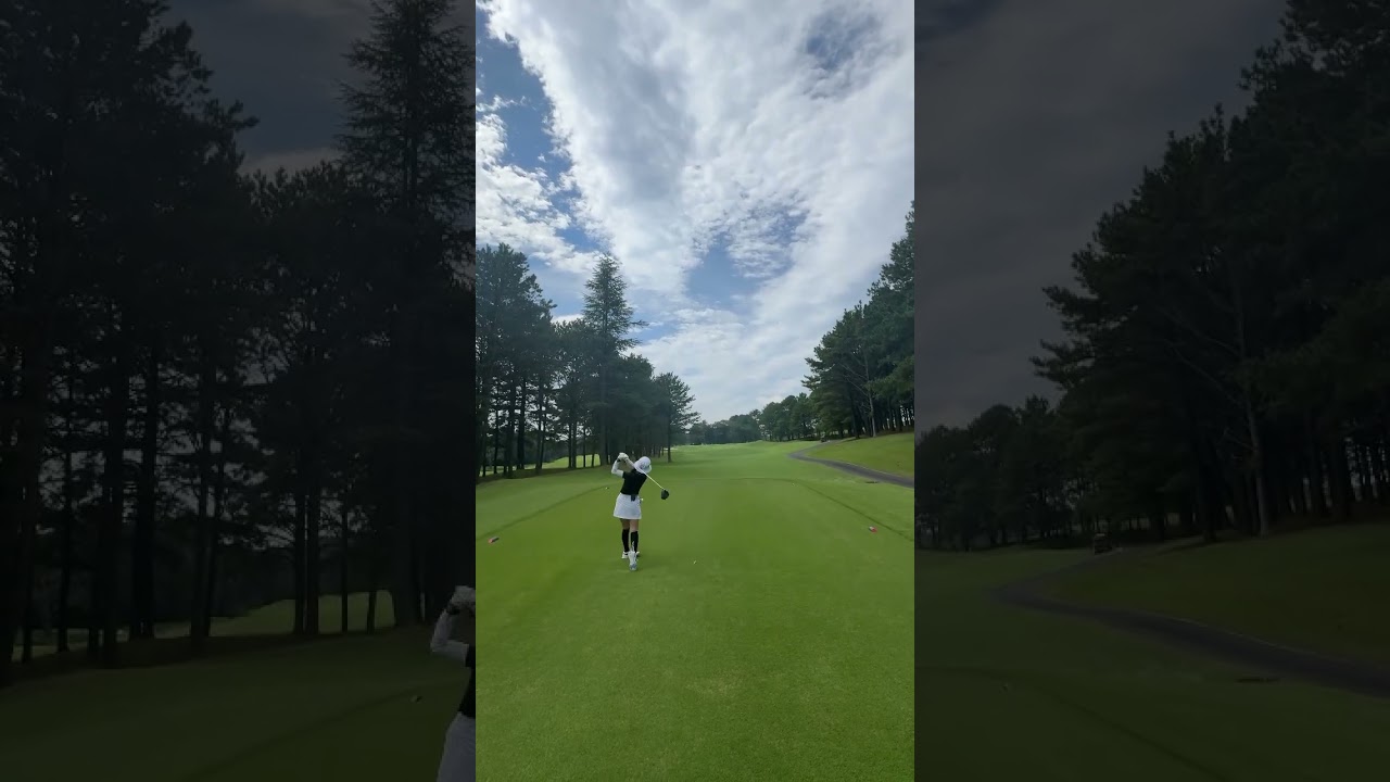 高木由梨奈 のティーショット⛳思わずガッツポーズ✨#golf #ゴルフ#ゴルフ女子#ゴルフ初心者#ゴルフ練習#セントフォースゴルフクラブ#オフショット#高木由梨奈