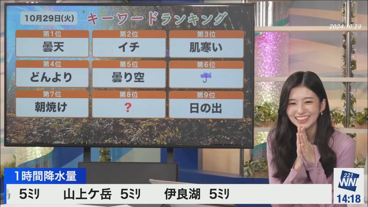 ランキング(2024/10/29火)大島