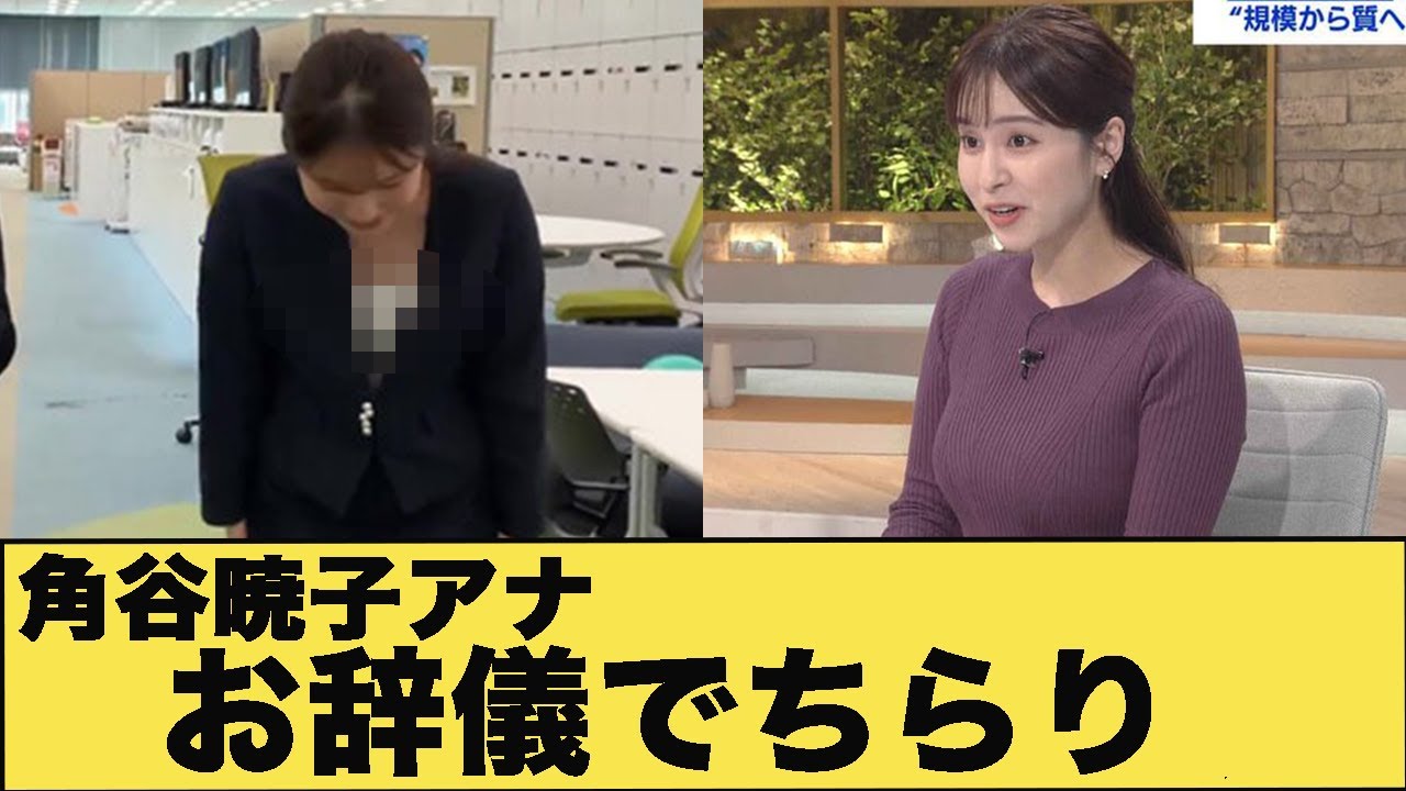 角谷暁子アナの●●がちらり！！【GIF動画あり】