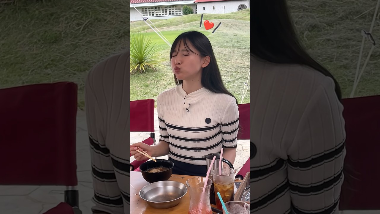 ラウンド後のBBQで二郎系ラーメンを食べて大満足の後藤楽々・小野寺結衣・塩川菜摘🍜✨#セントフォースゴルフクラブ #ゴルフ #golf #ゴルフ女子 #後藤楽々 #小野寺結衣 #塩川菜摘