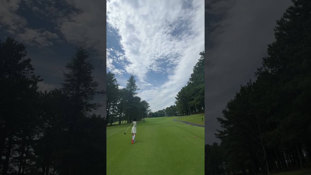 沖田愛加の青空の下でのティーショット⛳✨#golf#ゴルフ#ゴルフ女子#ゴルフ初心者#ゴルフ練習#セントフォースゴルフクラブ#オフショット#沖田愛加
