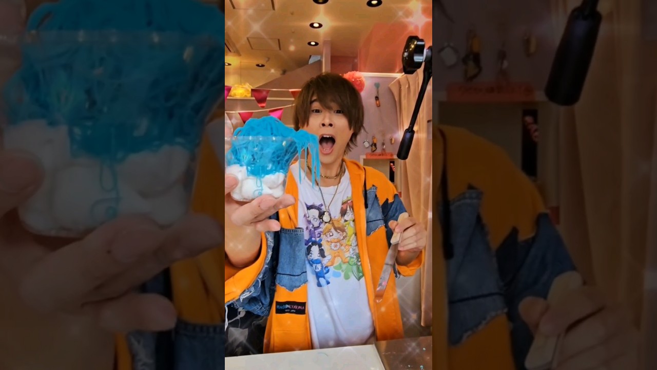 リアルピースかずぅにぷかぷかモンブランしてもらいました🐤#ベビタピ#リアルピース @リアルピース
