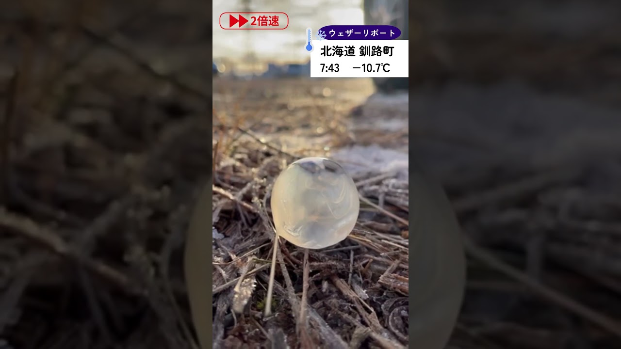 【寒い】全国的に冷え込んだ朝　北海道ではシャボン玉も凍る　#ウェザーニュース #天気 #news