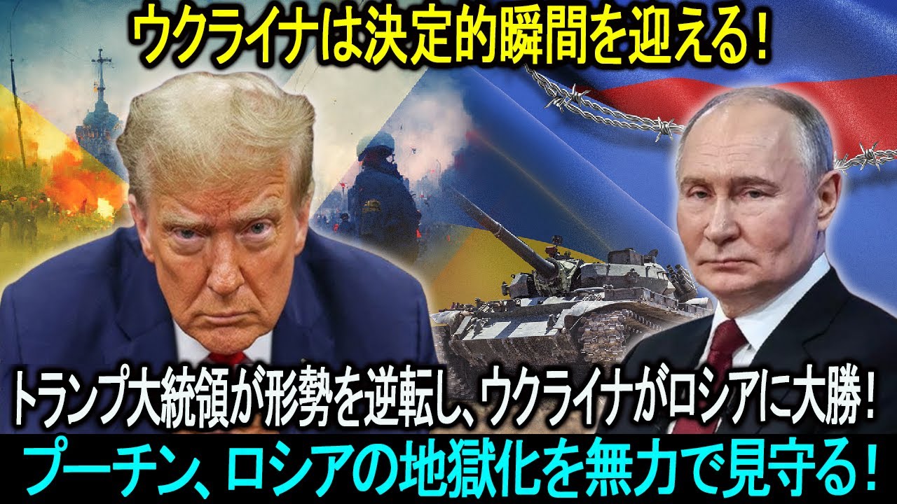 ウクライナは決定的瞬間を迎える！トランプ大統領、ウクライナがロシアに圧勝するのを助けるために切り札を発動。プーチン、ロシアの地獄化を無力で見守る！