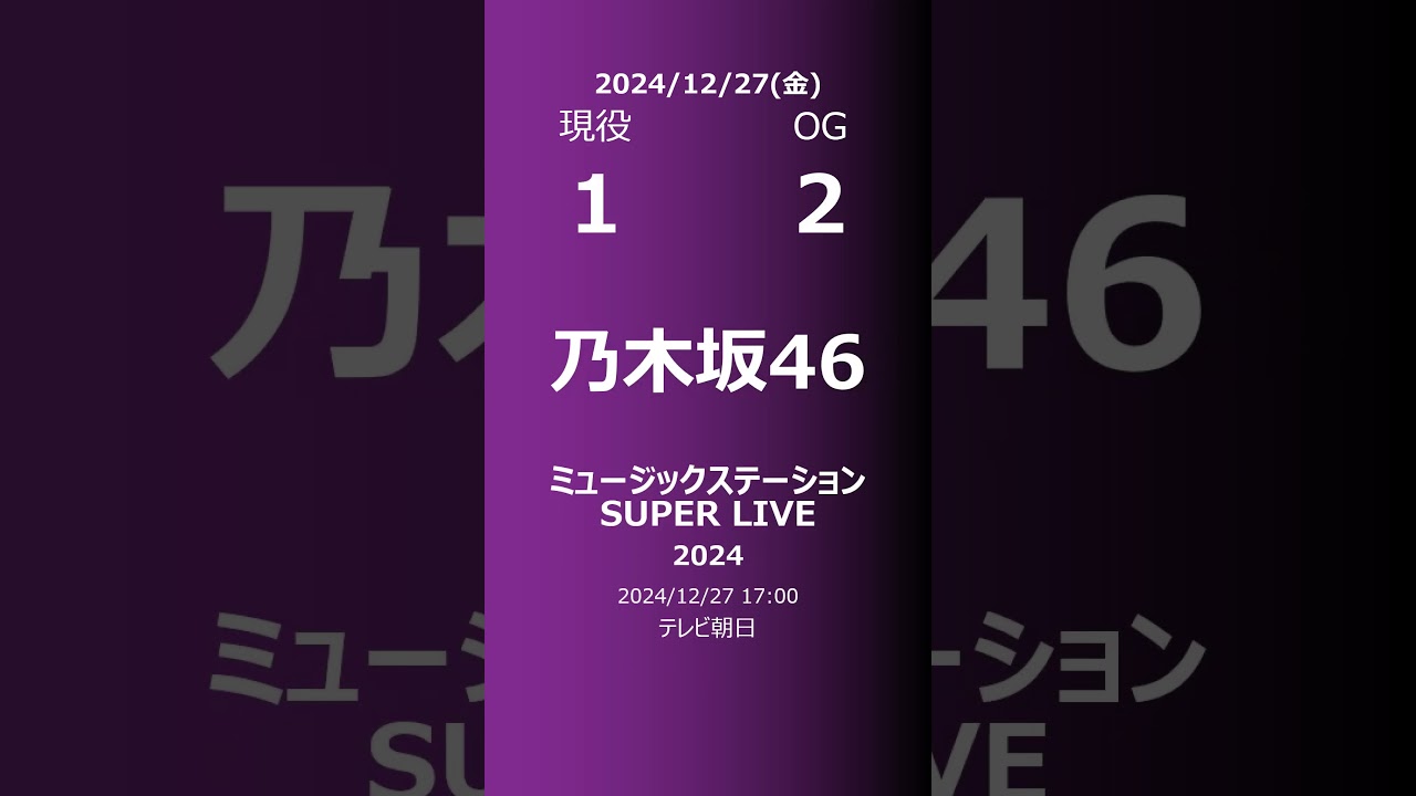 【明日の乃木坂】現役・OG 2024/12/27 #shorts #乃木坂46 【番組出演】