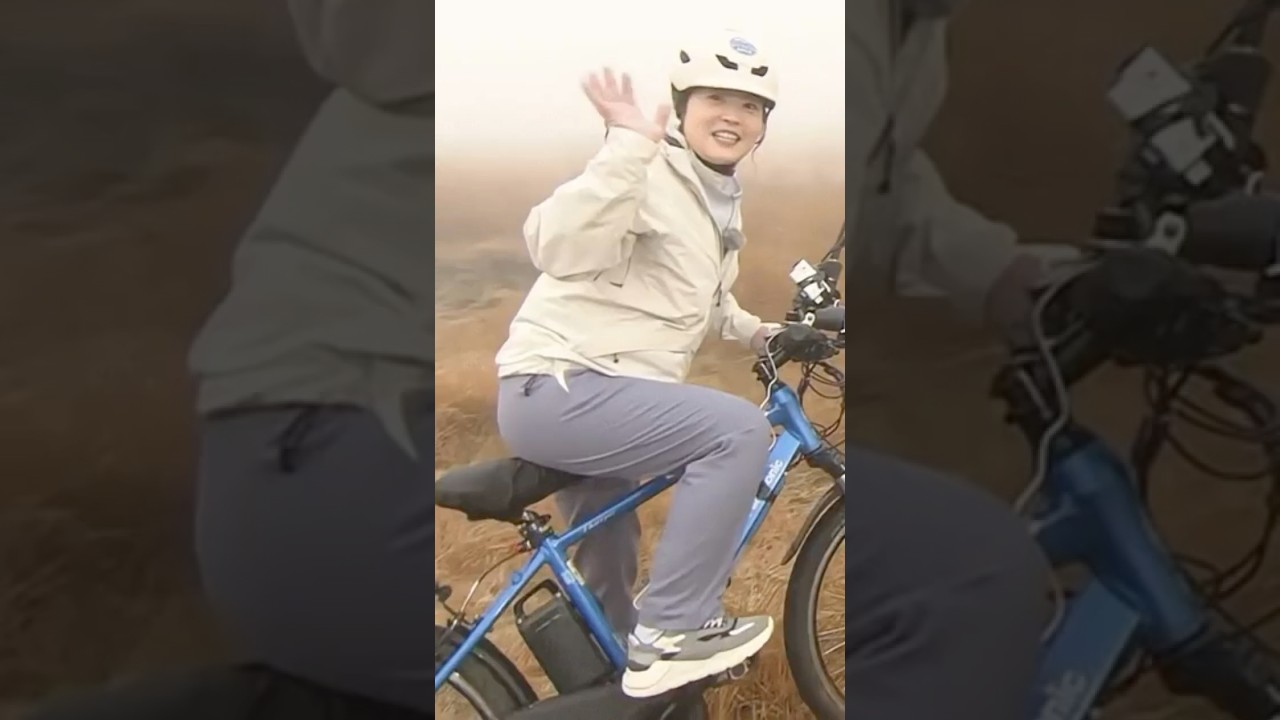 #女性アナウンサー  マウンテンバイクに乗る日テレ:水卜麻美❗️