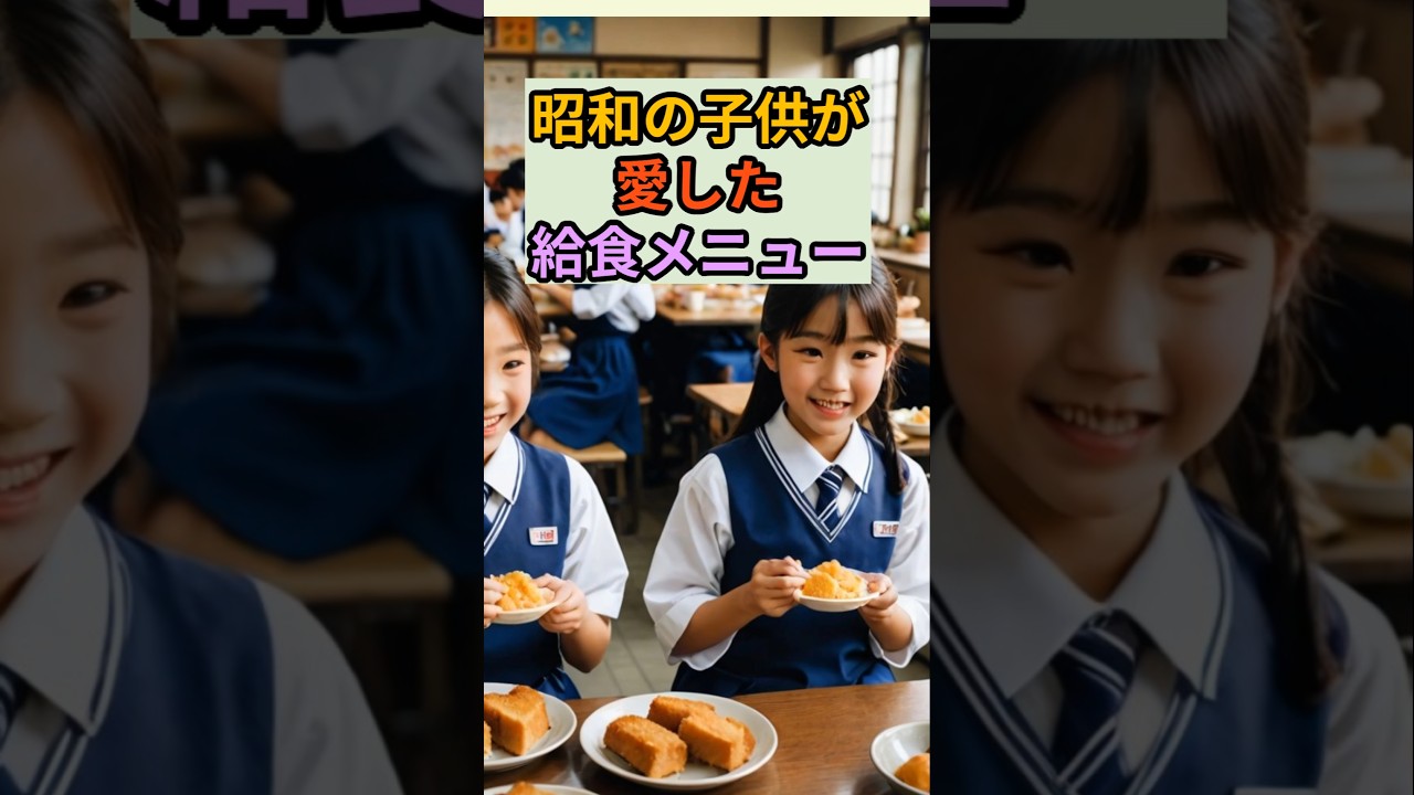 昭和の子供が愛した給食メニュー#昭和#給食#人気#揚げパン#クジラの竜田揚げVOICEVOX:青山龍星