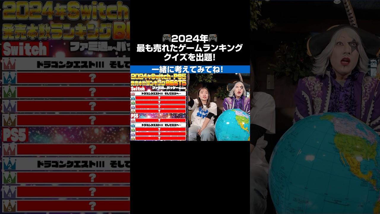 【クイズ】2024年最も売れたゲームは!? 🎮 #宇内梨沙 #嵯峨寛子 #ゴー☆ジャス #ノブオ #Mrシャチホコ #週刊ファミ通