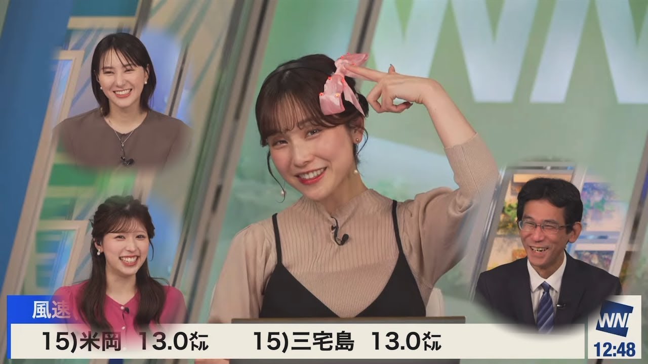 【小林李衣奈×白井ゆかり×松雪彩花×山口剛央】納品完了【ウェザーニュース】