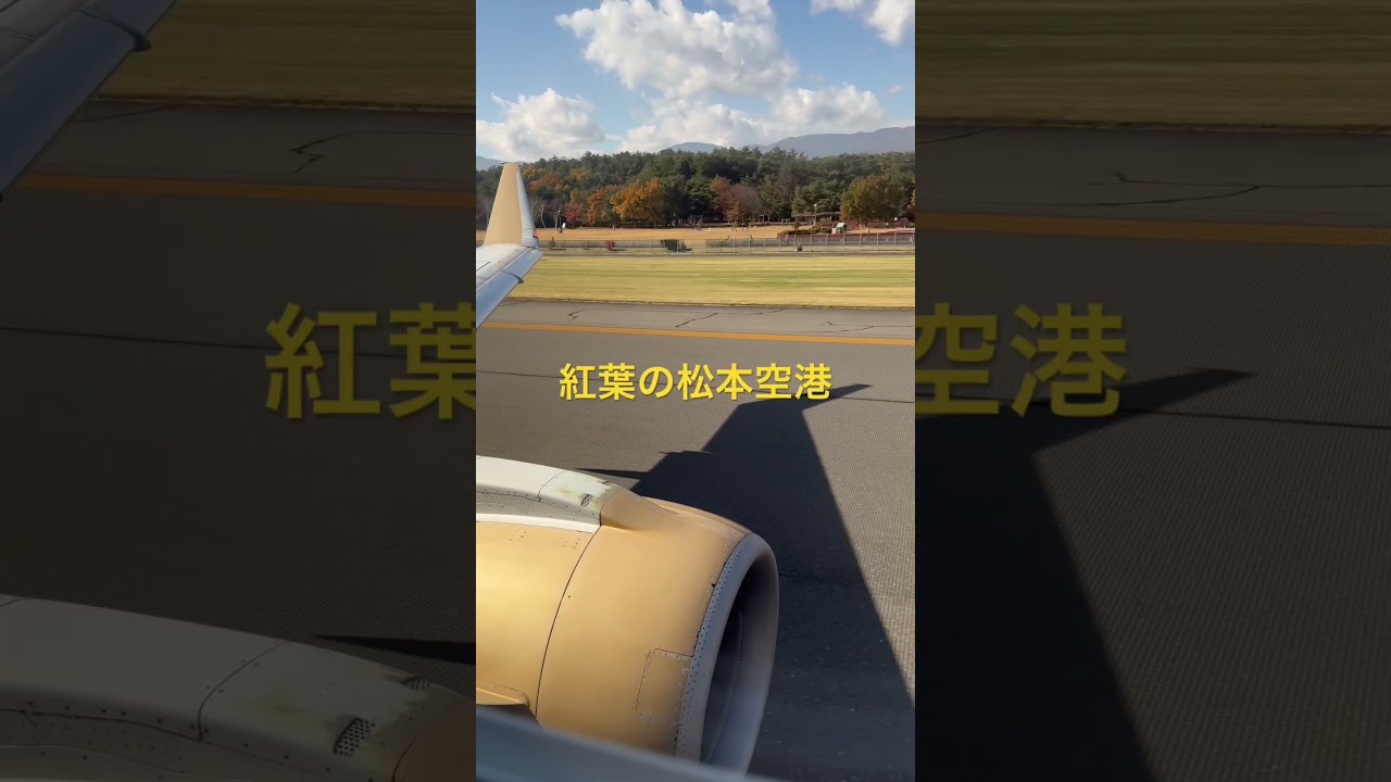 本日は晴天なり‼️紅葉の信州松本空港を離陸