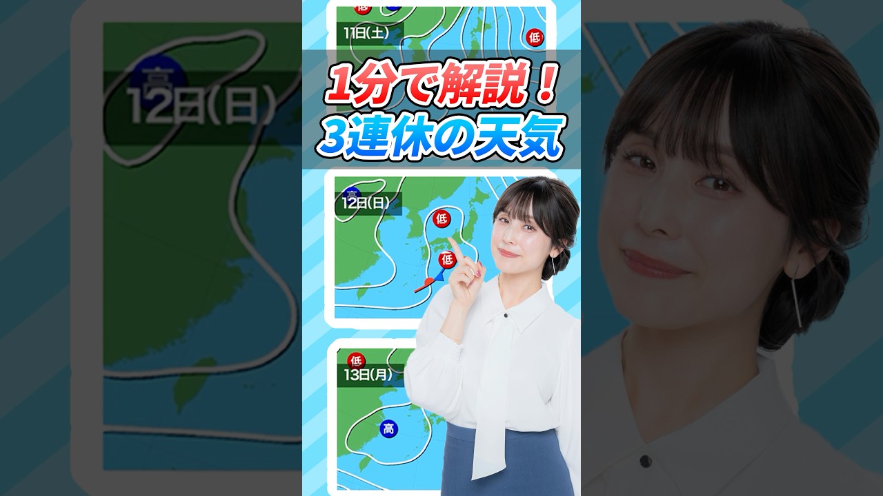 【1分でわかる！】3連休の天気！#ウェザーニュース #news #成人の日