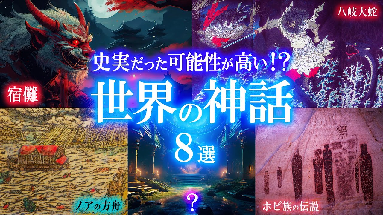 【総集編】史実だった可能性が高い！世界の神話8選！世界のミステリーファイル  神話特集