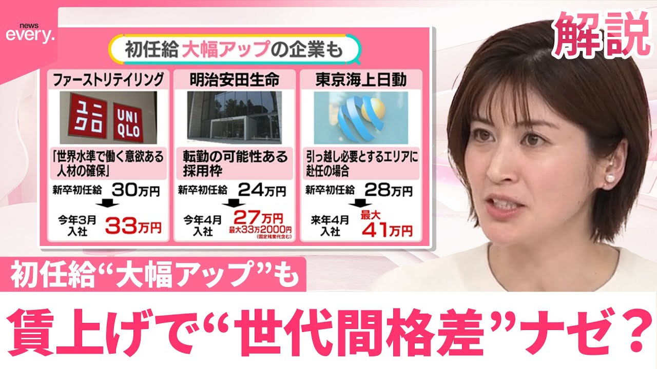 【賃上げで“世代間格差”】氷河期世代から「新人さんご飯おごって」の声  初任給“大幅アップ”も【#みんなのギモン】