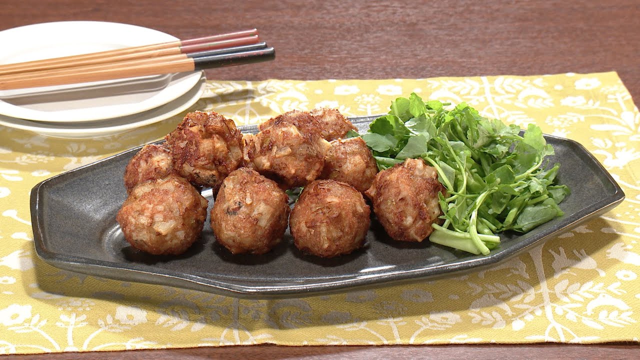 【3分クッキング公式】シャキシャキれんこん肉だんご
