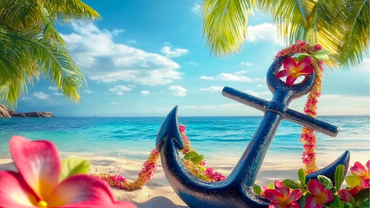 平和のタッチ🌈ハワイアンギターと穏やかな海の波 🌊 仕事や勉強の集中力を高めるのに役立ちます