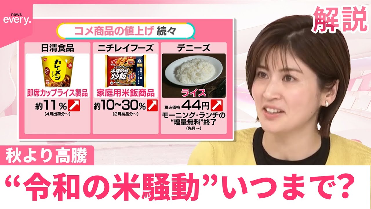 【“米騒動”いつまで？】秋より高騰  5kgで4000円も  確保競争なお…専門家「品薄感が解消されず」ナゼ【#みんなのギモン】