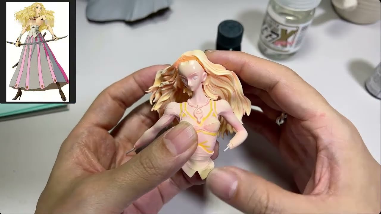 F.S.S. クリスティン・V製作06瞳塗装【模型製作&雑談】#ファイブスター物語
