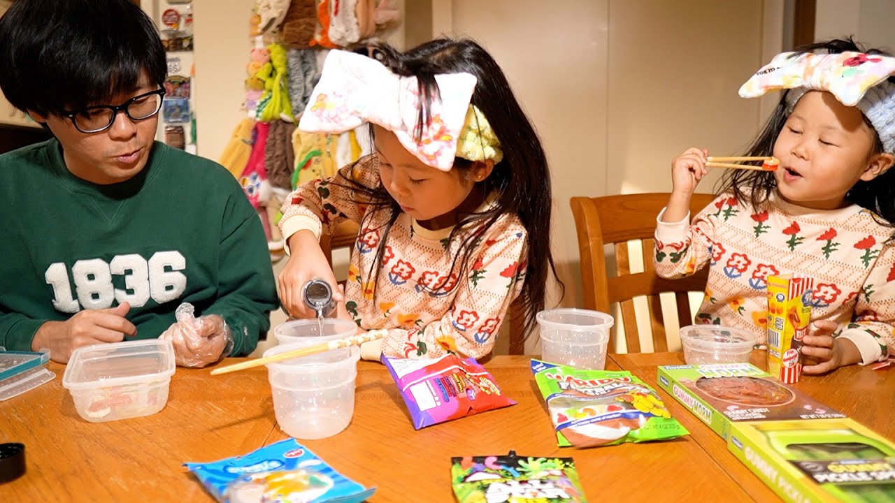 【ある日のおやつ】大量にグミ買って真剣に(？)グミ琥珀糖つくった