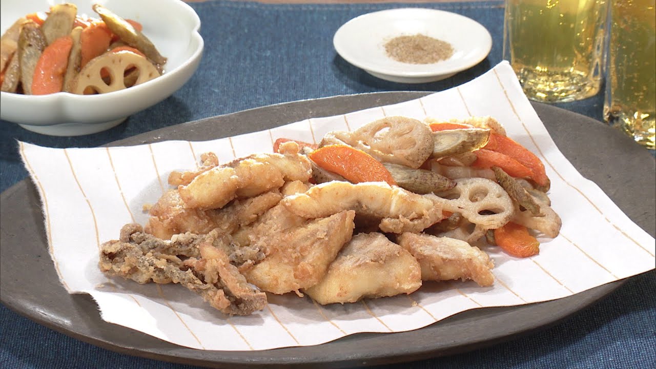 【3分クッキング公式】鯛のから揚げ／根菜の酢じょうゆ漬け