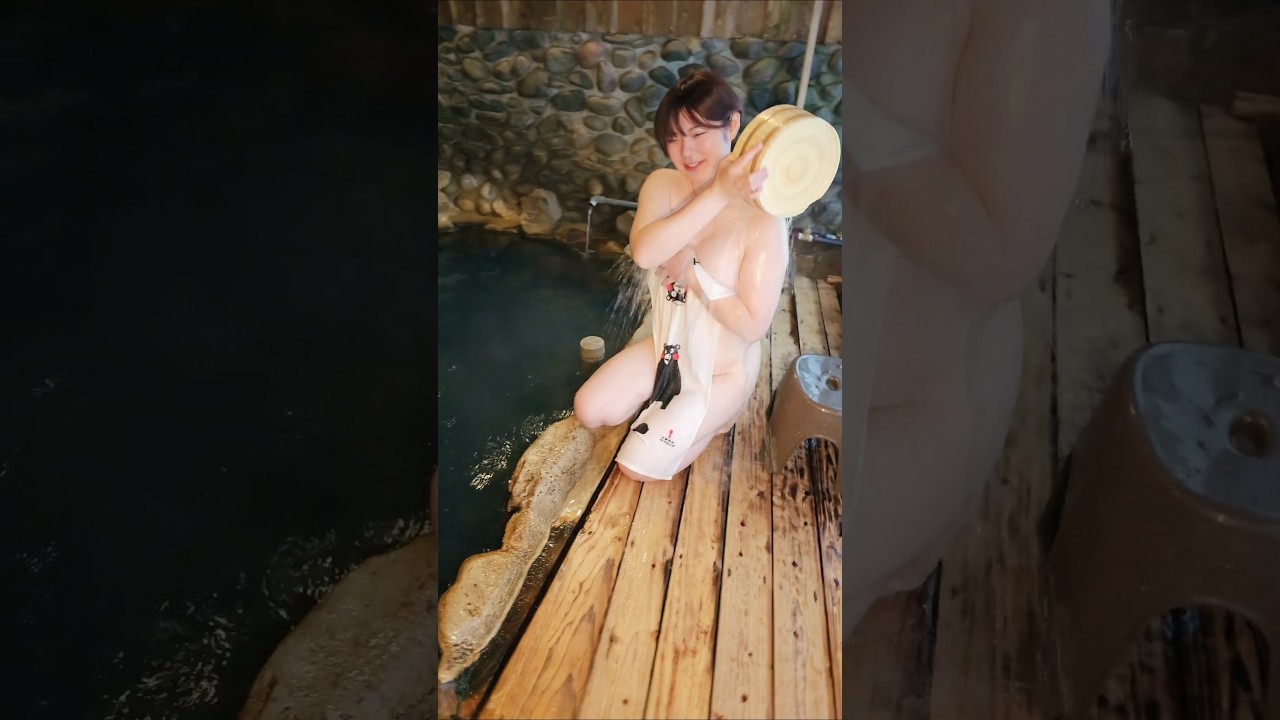 黒川温泉 お湯かけ♪