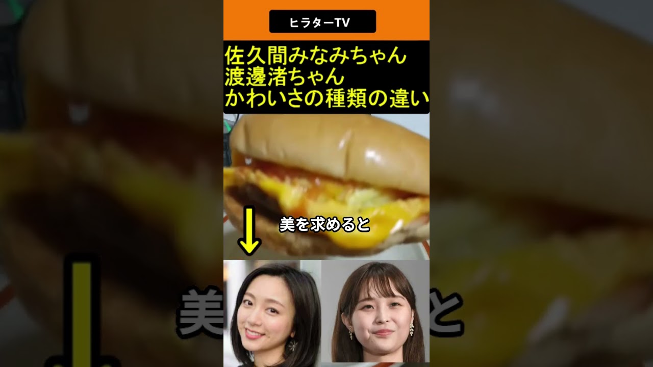 フジテレビ 女子アナ 佐久間みなみ ちゃん 渡邊渚 ちゃん かわいさの種類の違い 2025.02.01 ヒラターTV #shorts