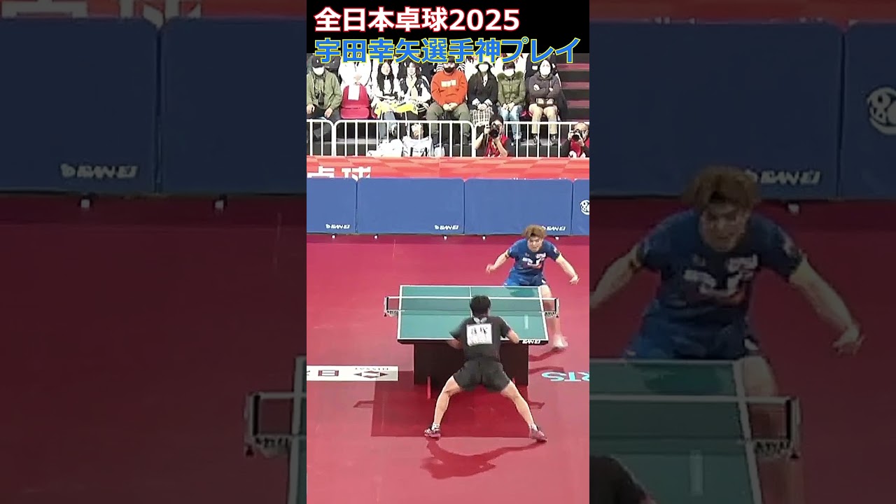 宇田幸也選手神プレイ #卓球 #tabletennis #pingpong #全日本卓球 #宇田幸矢 #篠塚大登