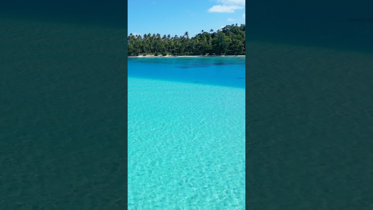 Blue paradise 🩵🏝️ #beach #paradise #meditation #relaxing #calm #ocean #peace #happiness #drone