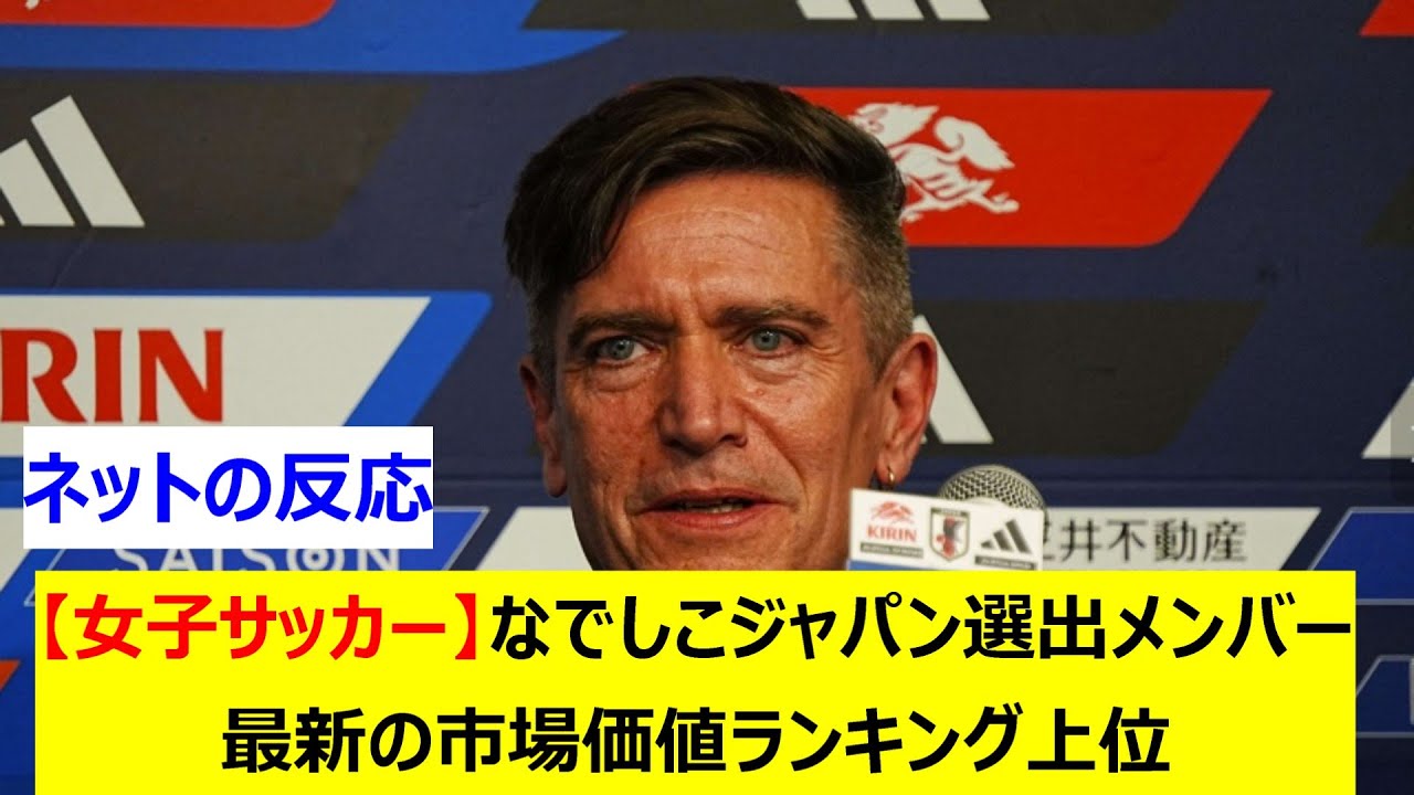 【女子サッカー】なでしこジャパン選出メンバー　最新の市場価値ランキング上位