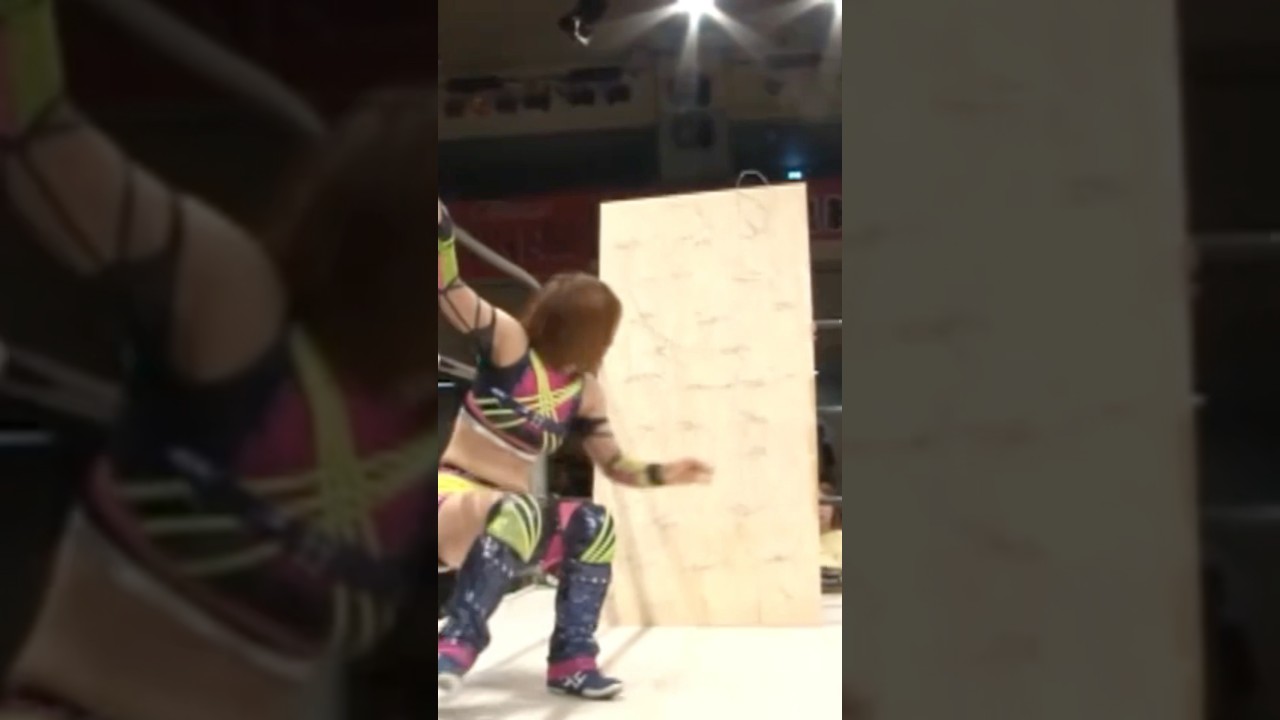 【女子プロレス】有刺鉄線ボードが倒れてくる瞬間に…【中島安里紗】【木村響子】【ドレスアップワイルドファイト】【PURE DREAM2016】#玉川ボール #shorts