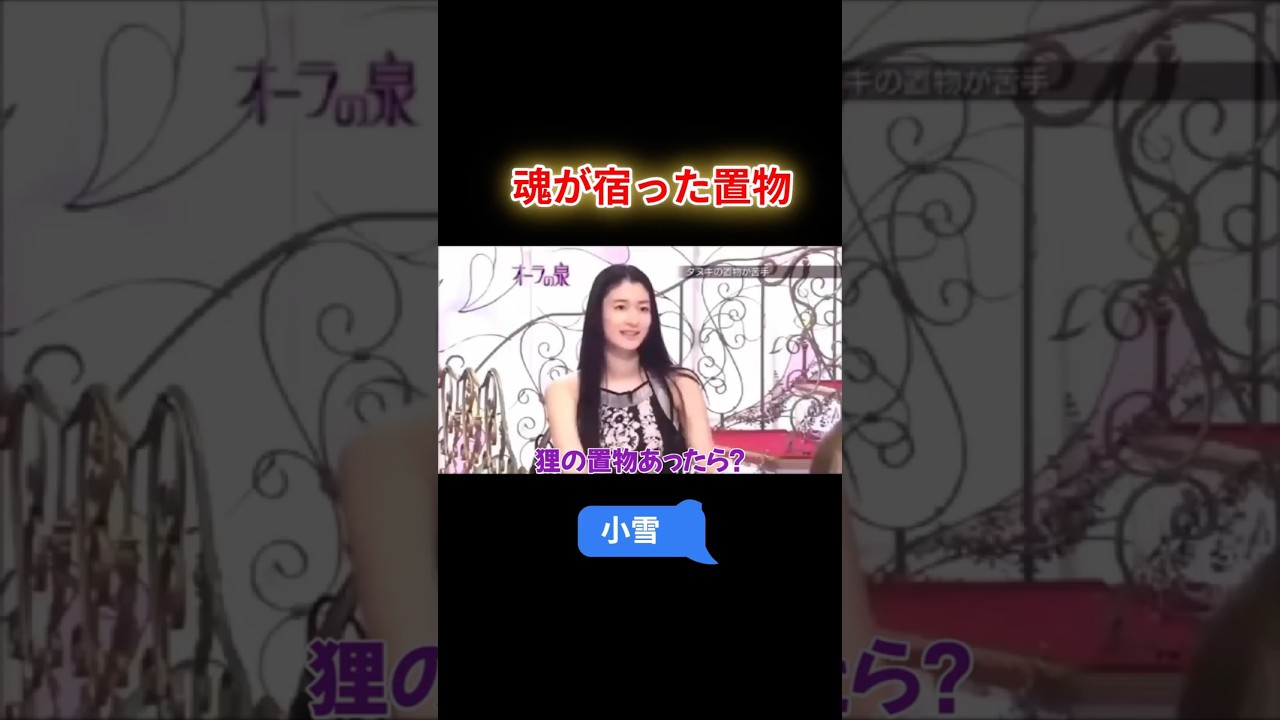 小雪  魂が宿った置物【オーラの泉】 #オーラの泉 #美輪明宏 #江原 #スピリチャル #霊界 #霊感 #前世 #守護霊 #除霊