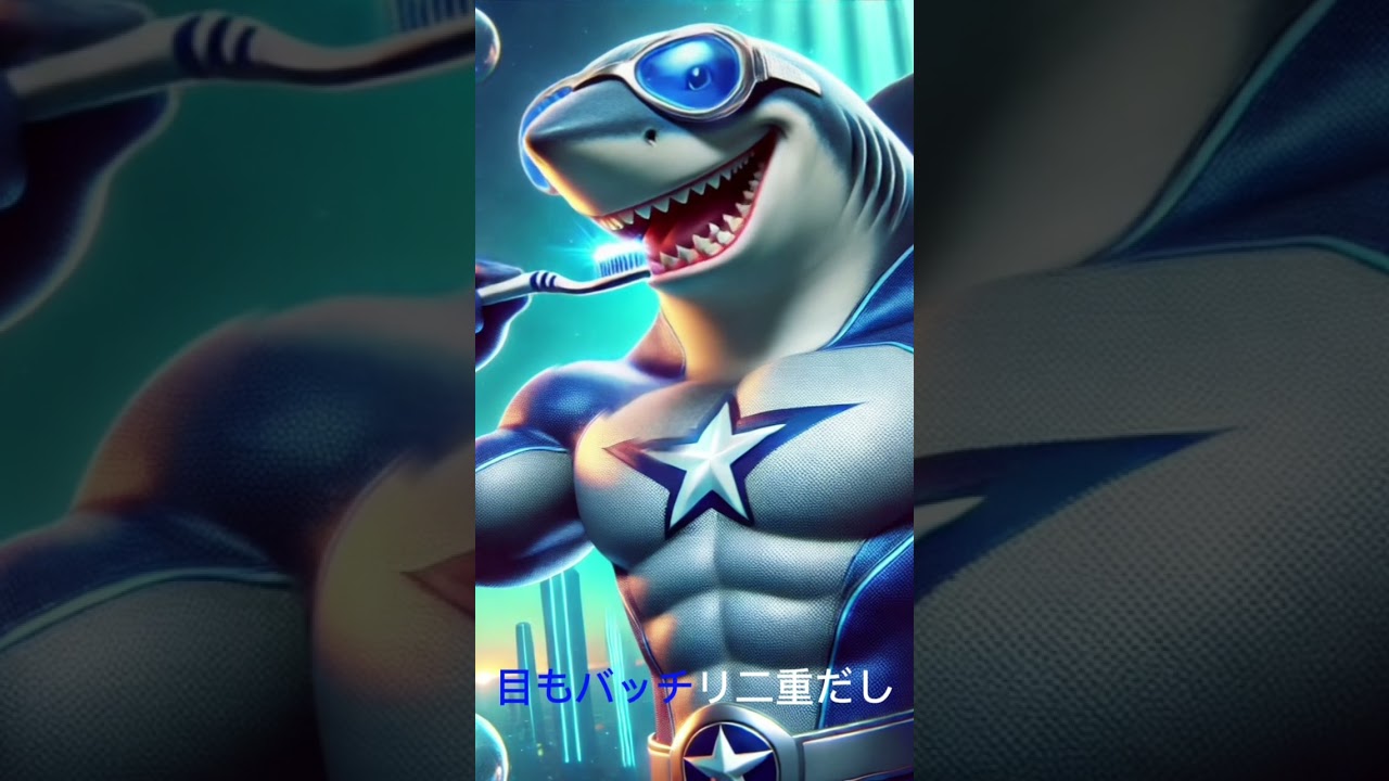 シャーキーは、海の平和を守るスーパーヒーローであり、鋭い歯を常にピカピカに保っているサメだった。