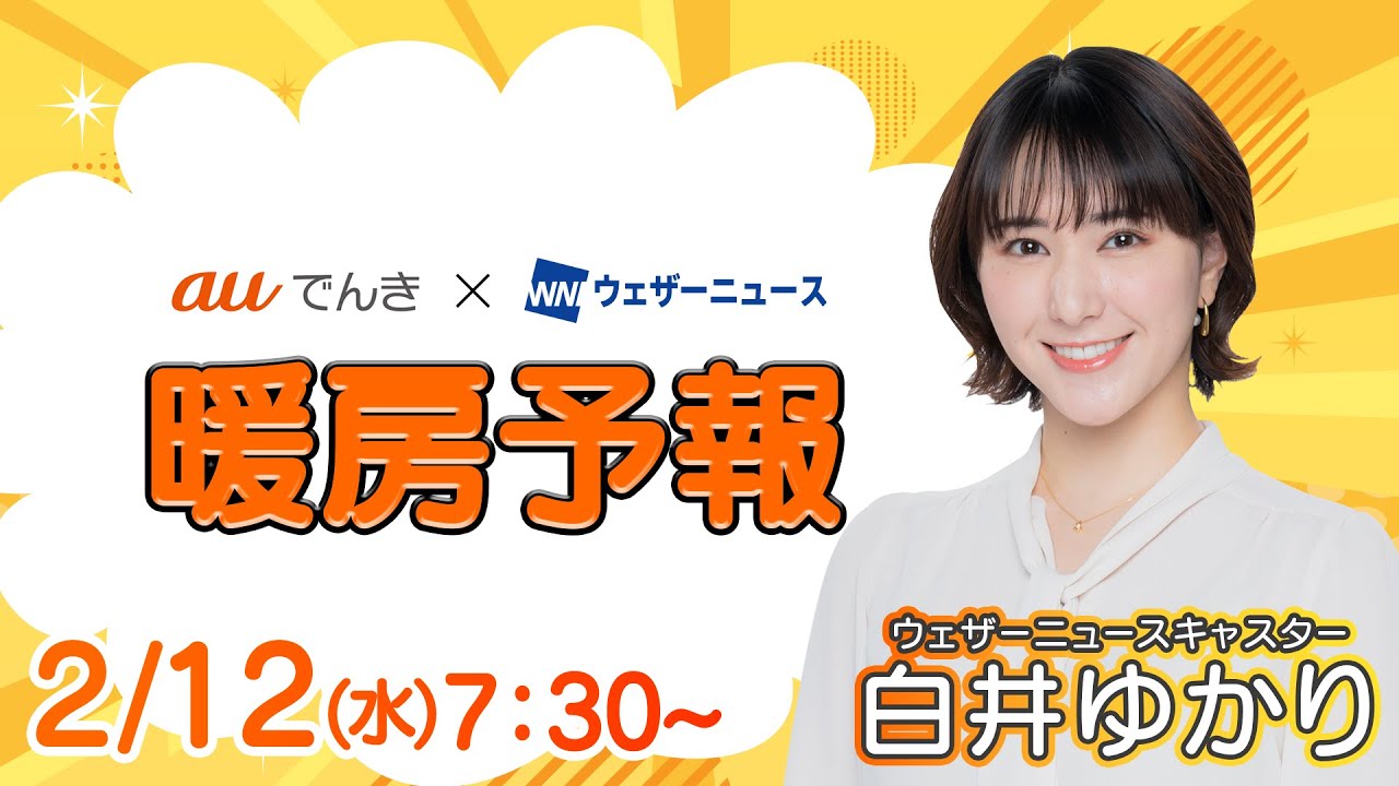 auでんき予報 2025年2月12日AM
