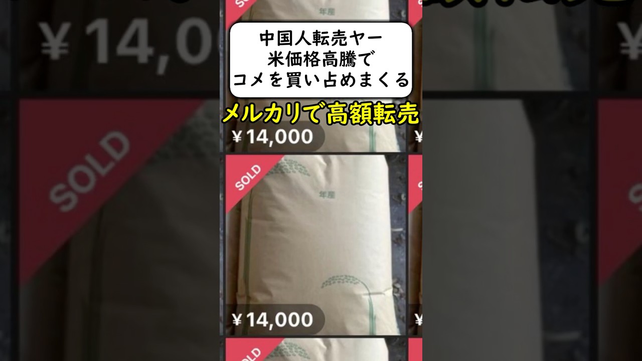 在日中国人にコメを買い占められて高額転売される 【米高騰】#岩屋は責任をとれ