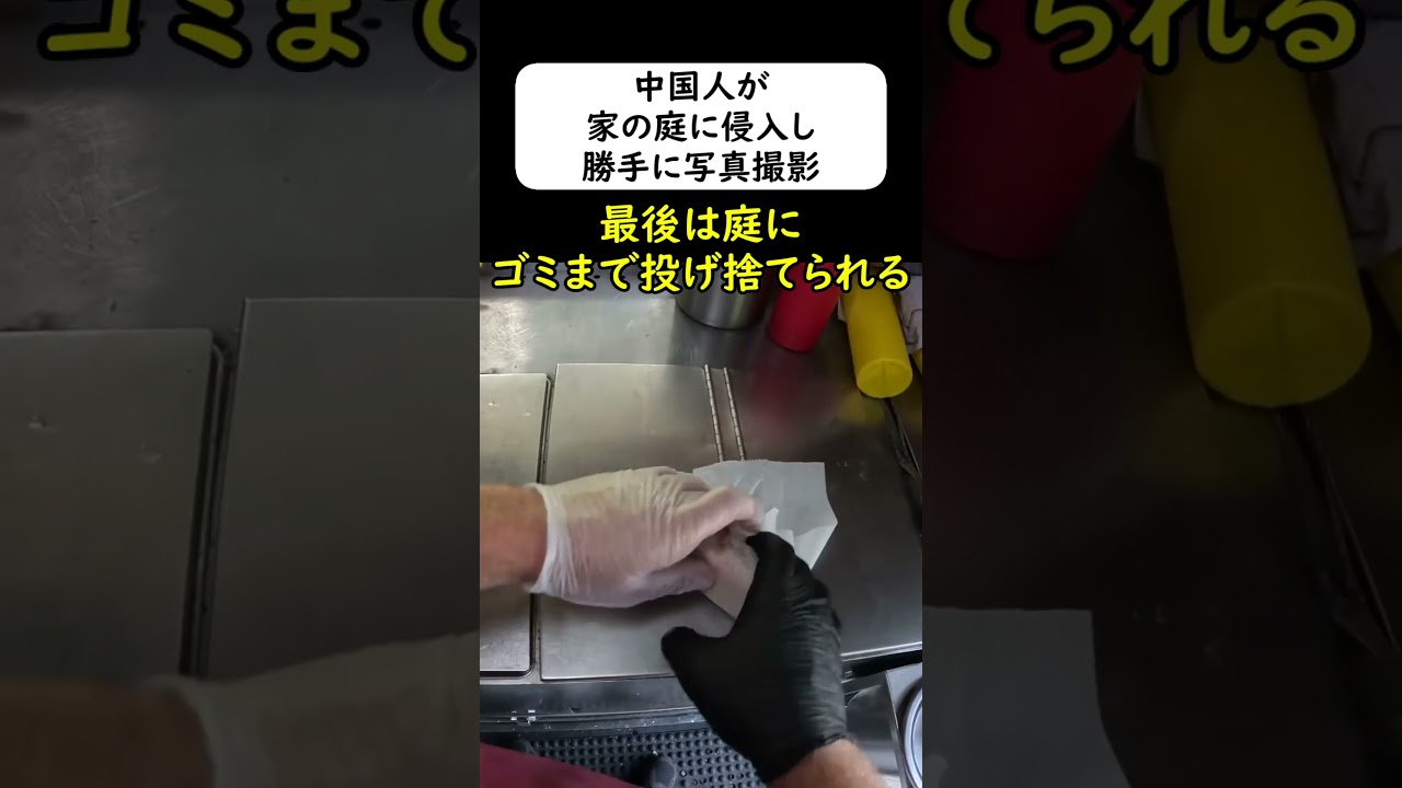 中国人観光客が庭に勝手に侵入して写真撮影→ゴミを投げ捨てられる... #岩屋は責任をとれ