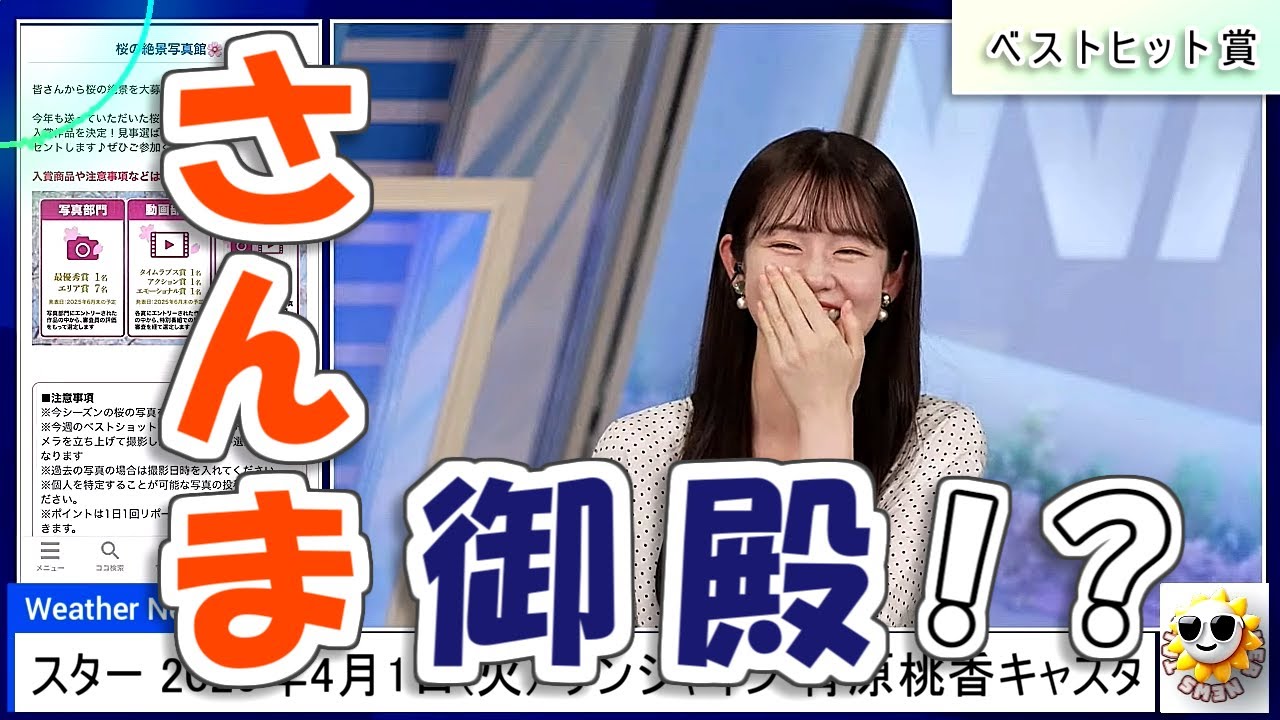 【#青原桃香】さんま御殿⁉️😅【#ウェザーニュース LiVE 切り抜き】