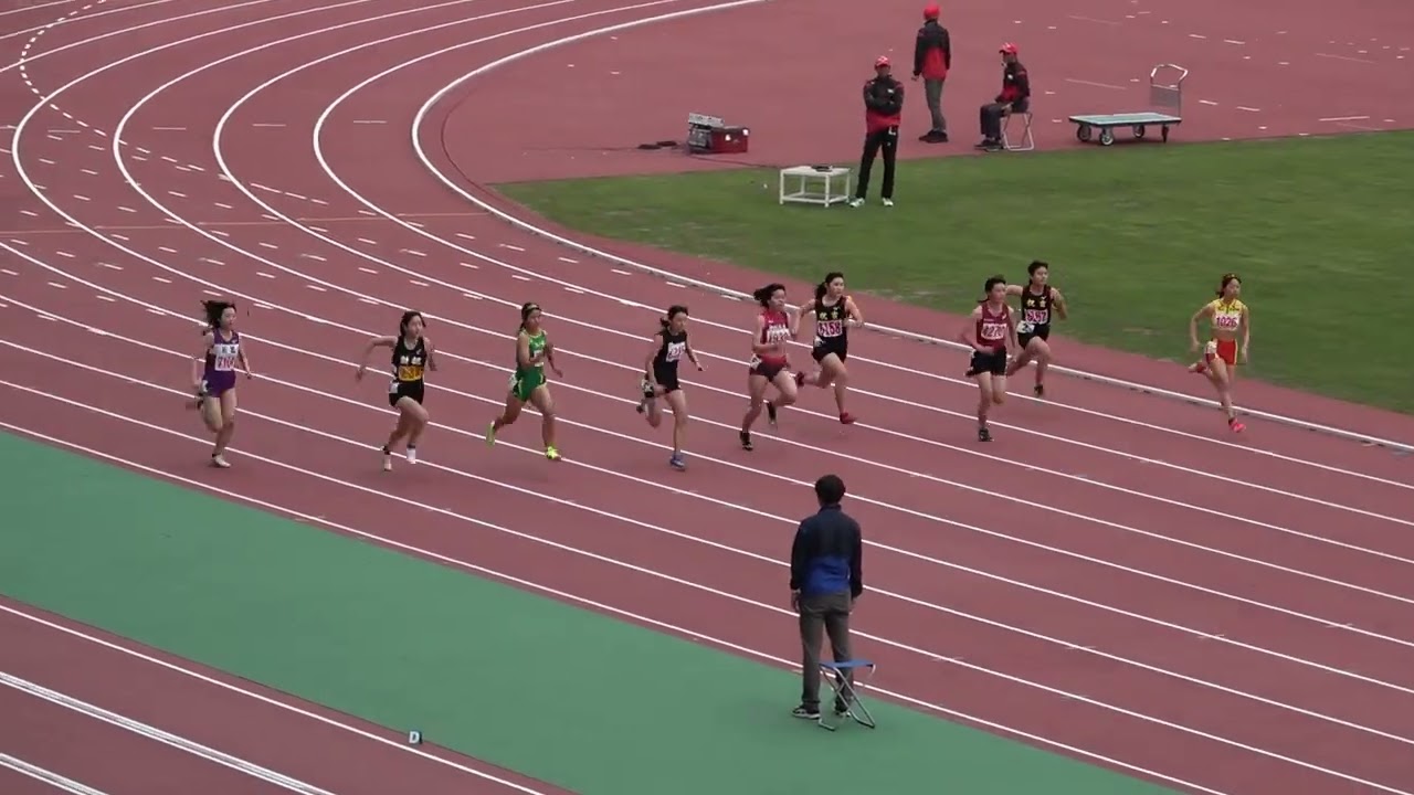 20250412153155宮崎県記録会共女100ｍ11組 下瀨 直実（3） 大淀中宮　崎 14.23